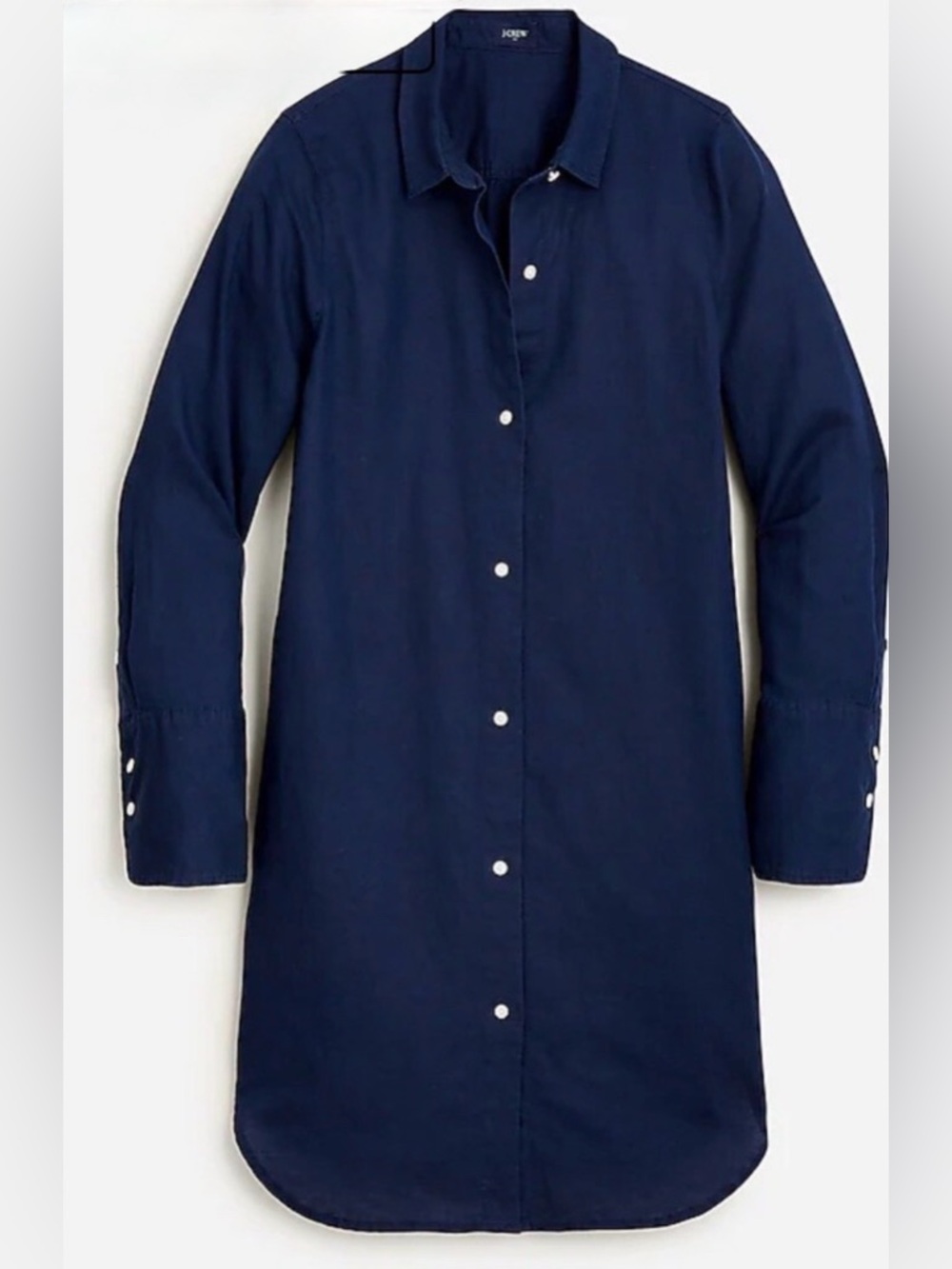 J. Crew Navy Button-Front Swim Coverup